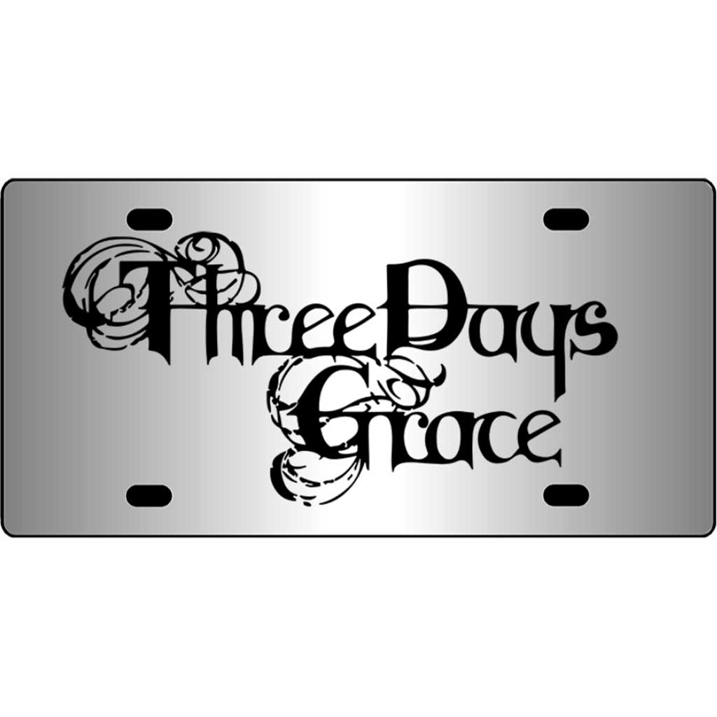 three-days-grace-band-logo-mirror-license-plate