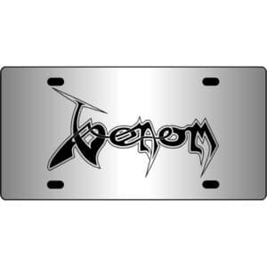 Venom-Band-Logo-Mirror-License-Plate