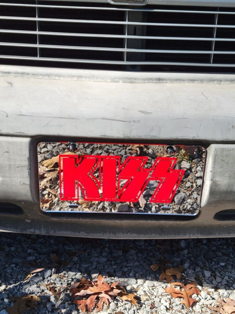 KISS Greatest Hits Rock Band License Plate – Heavy Glam Metal Front Auto Tag By Amel