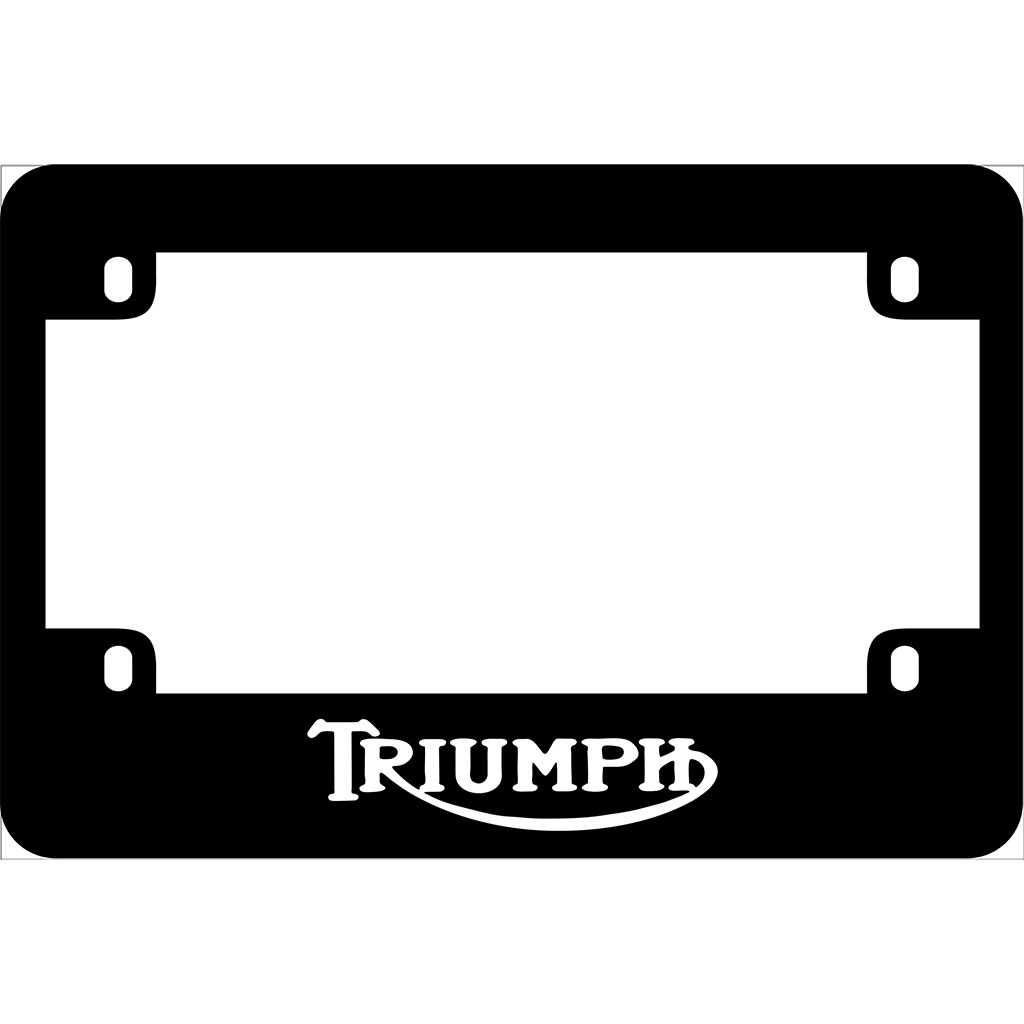 Black Matte License Plate Frame With Triathlon Logos – Sec13 Frames – Front/Rear Auto Accessory