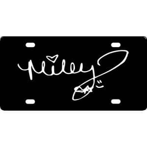 Miley Cyrus License Plate