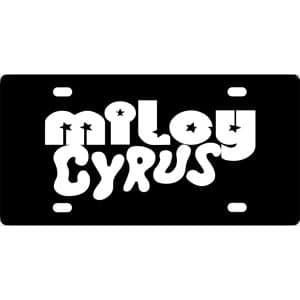 Miley Cyrus Logo License Plate
