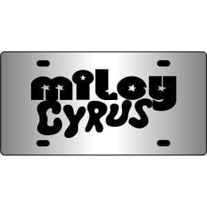 Miley Cyrus Logo Mirror License Plate