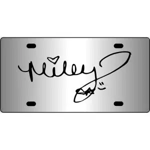 Miley Cyrus Mirror License Plate